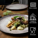 Moritz & Moritz VIDA Beige Dinner Plates for 6 People Porcelain Dishwasher and Microwave Safe Set of 6 - Additional Image