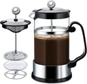MAISITOO French Press Coffee Maker, 1000 ml French Glass Coffee Press, Heat Resistant Glass Tea Machine with Easy Clean Filters(Black) - Additional Image