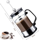 MAISITOO French Press Coffee Maker, 1000 ml French Glass Coffee Press, Heat Resistant Glass Tea Machine with Easy Clean Filters(Black) - Additional Image