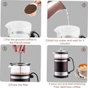 MAISITOO French Press Coffee Maker, 1000 ml French Glass Coffee Press, Heat Resistant Glass Tea Machine with Easy Clean Filters(Black) - Additional Image