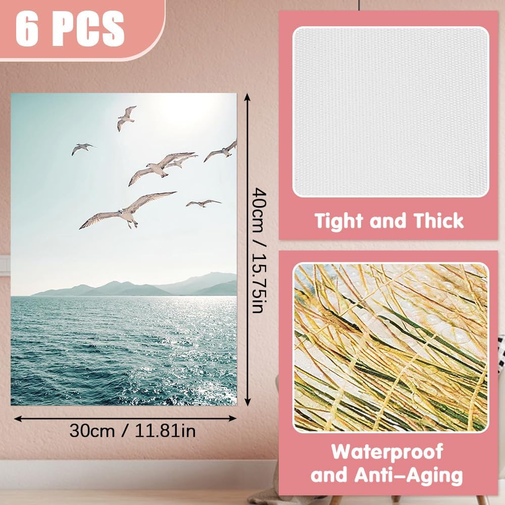 CAREDGO 6 x Modern Wall Decoration, Wall Posters, Bedroom Wall Posters, Modern Aesthetic Art Posters, Minimalist Pictures Without Frame for Home, Office - Additional Image