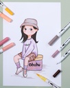Ohuhu 36 Colors Fine Tip Dual Tip Water Based Marker Pens for Coloring, Portrait, Drawing, Lettering, Calligraphy, Diary - Additional Image