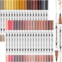 Ohuhu 36 Colors Fine Tip Dual Tip Water Based Marker Pens for Coloring, Portrait, Drawing, Lettering, Calligraphy, Diary - Additional Image