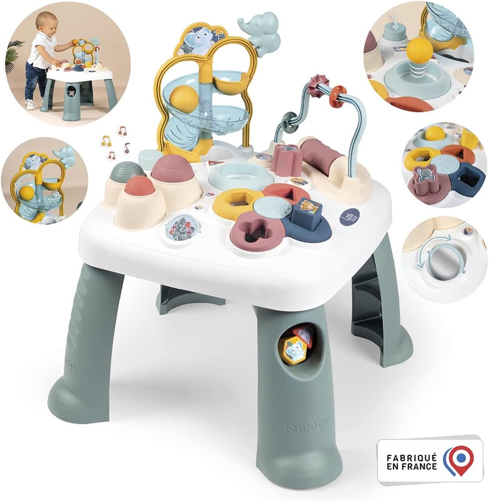 Smoby - Little Activity Table - Mechanical Functions - Shape Sorter - Toy for Babies from 12 Months - Made in France - 140303 - Additional Image