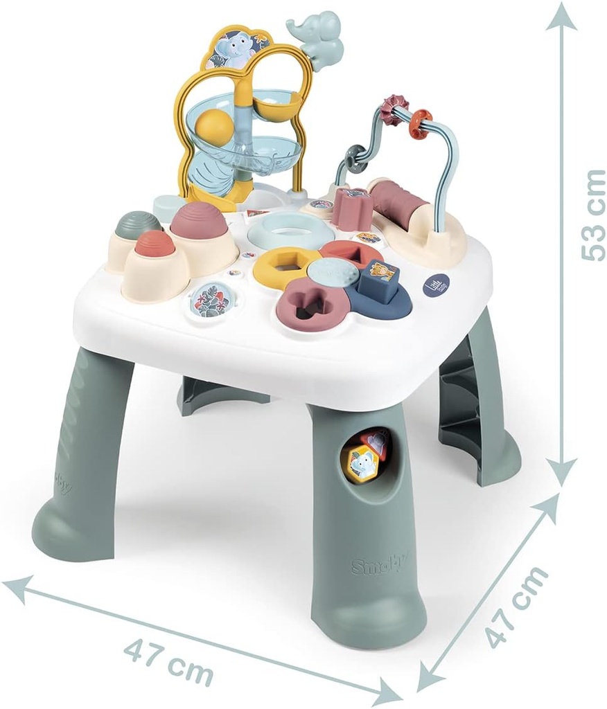 Smoby - Little Activity Table - Mechanical Functions - Shape Sorter - Toy for Babies from 12 Months - Made in France - 140303 - Additional Image