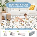 Play Mat for Baby 150 x 180 x 1 cm XXL Thick Foam Foldable Reversible Play Mat for Baby - Motor Skills Mat Promoting Sensory Development Baby Gift - Additional Image