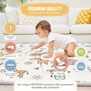 Play Mat for Baby 150 x 180 x 1 cm XXL Thick Foam Foldable Reversible Play Mat for Baby - Motor Skills Mat Promoting Sensory Development Baby Gift - Additional Image