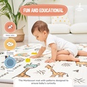 Play Mat for Baby 150 x 180 x 1 cm XXL Thick Foam Foldable Reversible Play Mat for Baby - Motor Skills Mat Promoting Sensory Development Baby Gift - Additional Image
