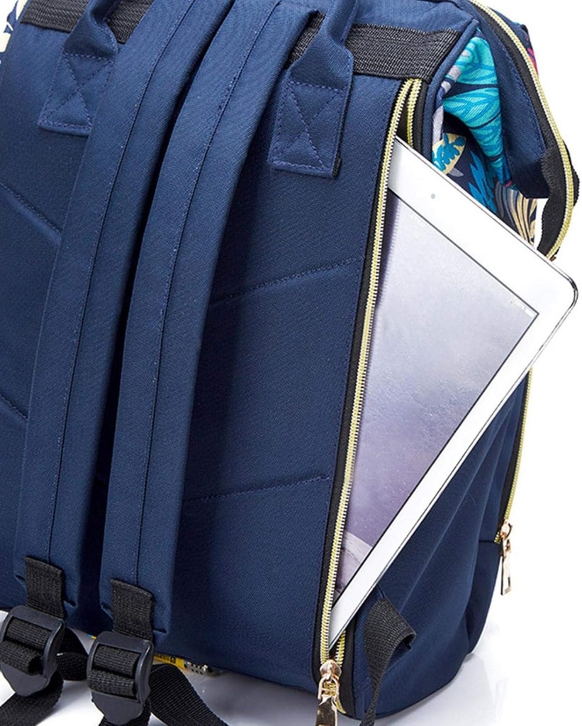 Diaper Bag, Large Capacity Water Resistant Portable Backpack with Adjustable Straps, Maternity Diaper Bag with Bottle Compartment for Mom and Dad, Blue, One Size - Additional Image