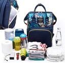 Diaper Bag, Large Capacity Water Resistant Portable Backpack with Adjustable Straps, Maternity Diaper Bag with Bottle Compartment for Mom and Dad, Blue, One Size - Additional Image