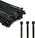 ERKO 100 Pieces Professional Cable Ties 100 x 2.5 mm Cable Tie Handle Black Color Temperature Resistant 100 x 2,5 mm - 100 pièces Noir - Additional Image