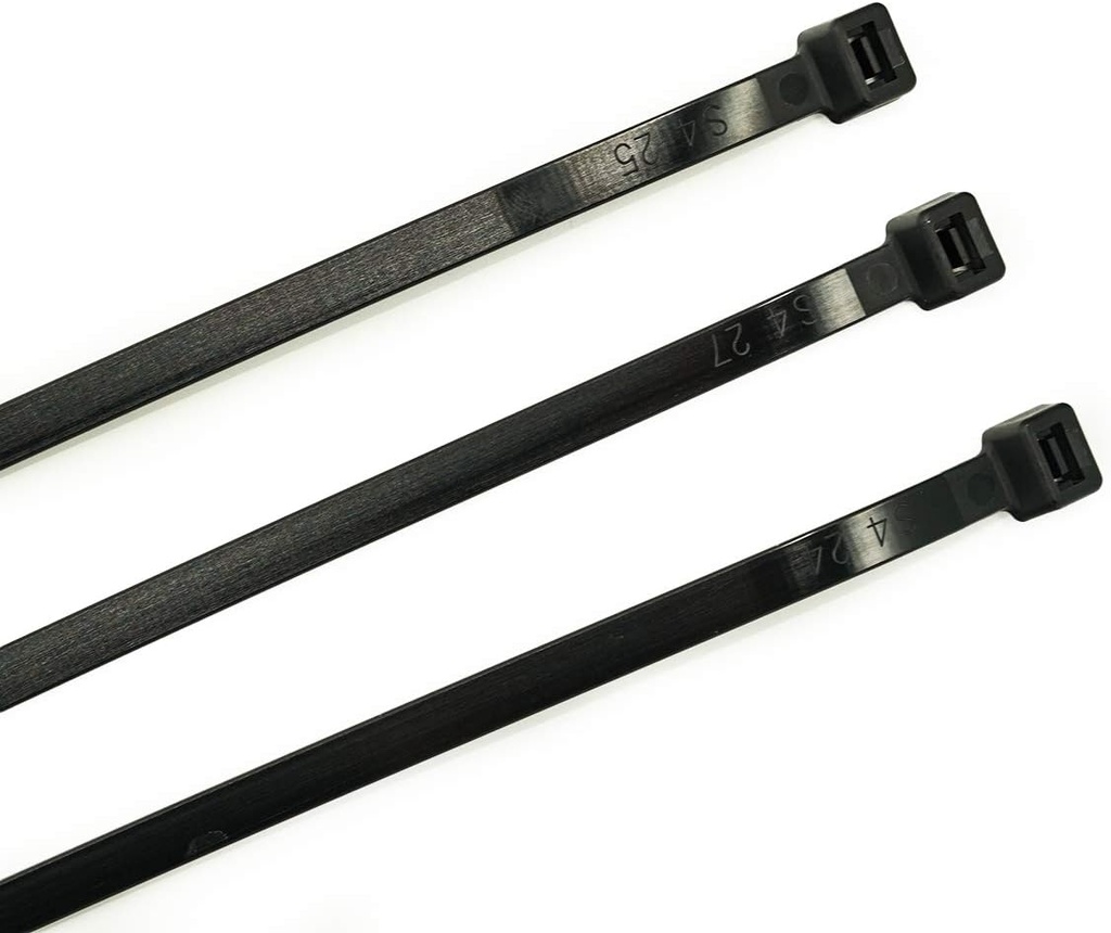 ERKO 100 Pieces Professional Cable Ties 100 x 2.5 mm Cable Tie Handle Black Color Temperature Resistant 100 x 2,5 mm - 100 pièces Noir - Additional Image