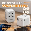 TESSAN Universal Plug Adapter, Universal Travel Adapter with 2 USB and 3 Type C, International Travel Accessories France to USA English Thailand Australia China Japan - Additional Image