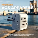 TESSAN Universal Plug Adapter, Universal Travel Adapter with 2 USB and 3 Type C, International Travel Accessories France to USA English Thailand Australia China Japan - Additional Image