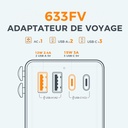 TESSAN Universal Plug Adapter, Universal Travel Adapter with 2 USB and 3 Type C, International Travel Accessories France to USA English Thailand Australia China Japan - Additional Image