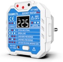 KAIWEETS Socket Tester, Electrical Circuit Tester, Detect 7 Wiring Conditions/Voltage Display/Test RCD/48-250V/CAT II 300V - Additional Image