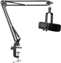 FIFINE USB/XLR Streaming Microphone Gaming for PC PS4 PS5, RGB Cardioid Dynamic Microphone with Stand, for Mixer Sound Cards, for Gaming, Podcasting, Broadcasting, Voice Recording - Additional Image