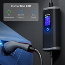 bokman Electric Car Charging Station 7kW, 32A Type 2- CEE P17 Socket Portable EV Charger Charging Station Mobile/Wallbox Adjustable 6-32A | 7.4kW | 5 Meter - Additional Image