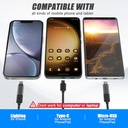 Endoscopic Inspection Snake 1920P HD Endoscopic pancellent Type C Camera with 8 LED Lights for Android and iOS Smartphone, iPhone, iPad, Samsung (5M) - Additional Image
