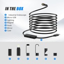 Endoscopic Inspection Snake 1920P HD Endoscopic pancellent Type C Camera with 8 LED Lights for Android and iOS Smartphone, iPhone, iPad, Samsung (5M) - Additional Image