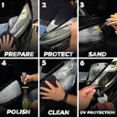 BassMotor Complete Kit for Polishing Dull and Worn Headlights for Car Restoration - Cleaning and Sanding Kit for Technical Inspection and Improving Visibility and Safety - Additional Image