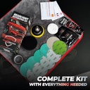 BassMotor Complete Kit for Polishing Dull and Worn Headlights for Car Restoration - Cleaning and Sanding Kit for Technical Inspection and Improving Visibility and Safety - Additional Image