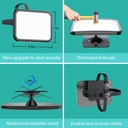 Baby Car Mirror, Rear Facing Car Mirror with Wide and Unobstructed View, Unbreakable & Adjustable Convex Rear Seat Mirror for Infants, Flexible and Stable - Additional Image