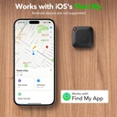 Hoxe 3 Pcs Object Locator Tracker, Air Tracker Tag Compatible with Locate App (iOS Only), 100dB Beep, Global Tracking, Replaceable Battery, Tracer for Keys/Suitcase/Bags and More, 3 Pieces - Additional Image