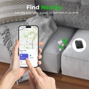 Hoxe 3 Pcs Object Locator Tracker, Air Tracker Tag Compatible with Locate App (iOS Only), 100dB Beep, Global Tracking, Replaceable Battery, Tracer for Keys/Suitcase/Bags and More, 3 Pieces - Additional Image