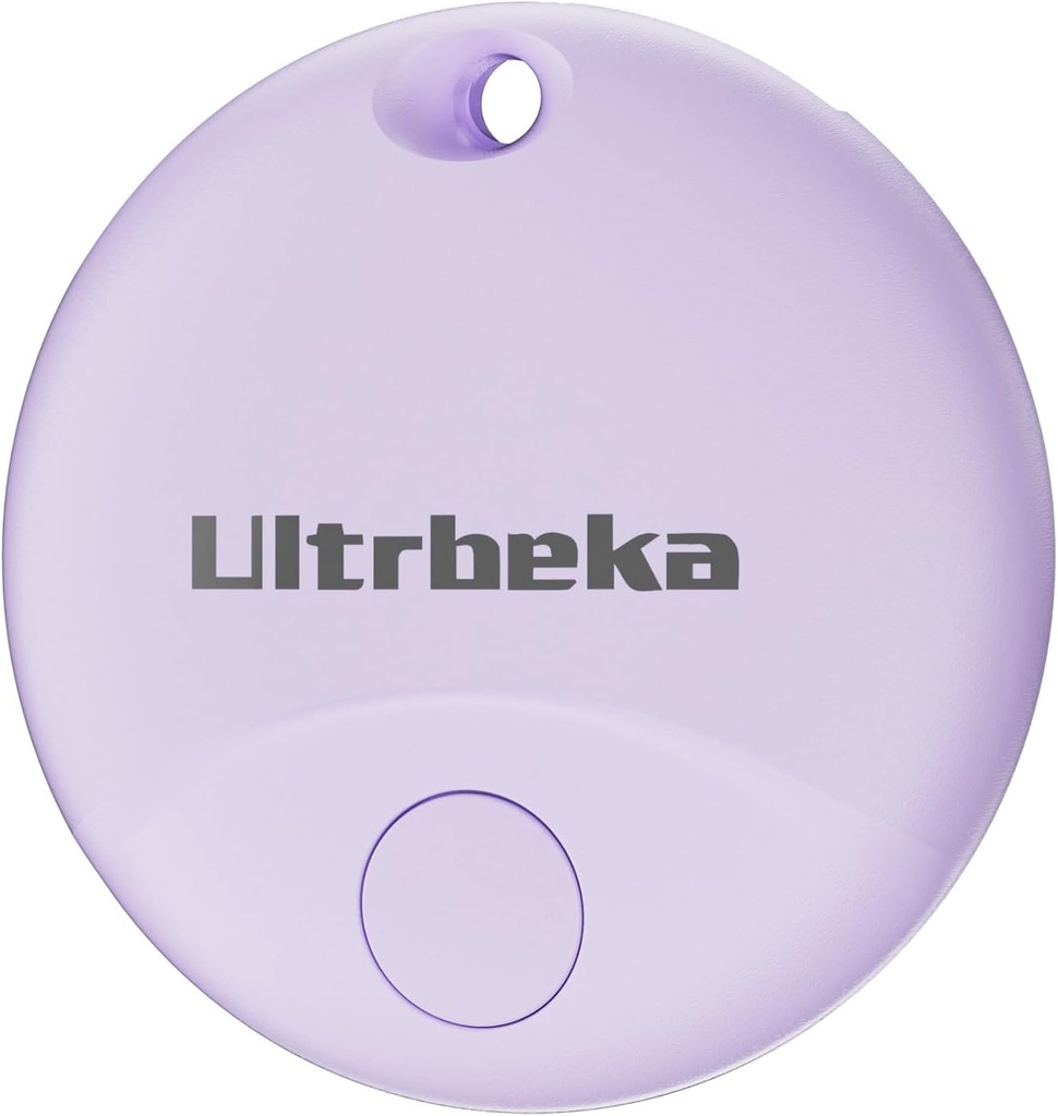 Ultrbeka Air Tag Item Locator Tags 1 Pack, Works for Apple Locate (iOS Only), Replaceable Battery, IP67 Waterproof, for Suitcases/Keys Purple (Does Not Support Android) - Additional Image