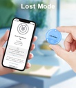 Ultrbeka Air Tag Item Locator Tags 1 Pack, Works for Apple Locate (iOS Only), Replaceable Battery, IP67 Waterproof, for Suitcases/Keys Purple (Does Not Support Android) - Additional Image