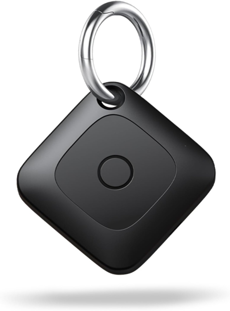 Hoxe Object Locator Tracker, Air Tracker Tag Compatible with Apple App Locate (iOS Only), 100dB Beep, Global Tracking, Replaceable Battery, Tracker for Keys/Suitcase and More, 1 pcs - Additional Image