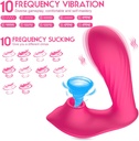 Vibrator, powerful clitoral woman, sex toy woman 10 x 10 modes vibrator female clitoral sex toys woman sex toy pleasure woman clitoral stimulator female dildo (17.20 cm) - Additional Image