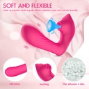 Vibrator, powerful clitoral woman, sex toy woman 10 x 10 modes vibrator female clitoral sex toys woman sex toy pleasure woman clitoral stimulator female dildo (17.20 cm) - Additional Image