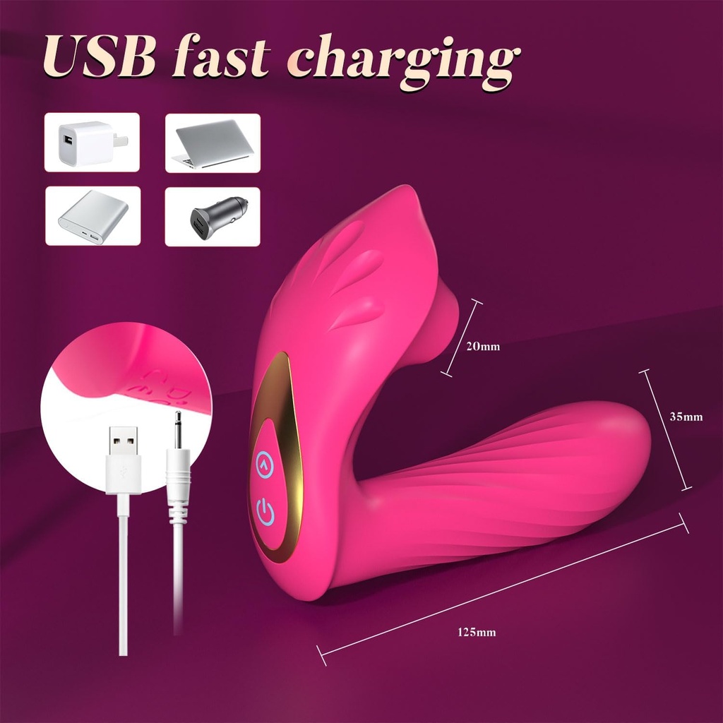Vibrator, powerful clitoral woman, sex toy woman 10 x 10 modes vibrator female clitoral sex toys woman sex toy pleasure woman clitoral stimulator female dildo (17.20 cm) - Additional Image