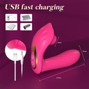 Vibrator, powerful clitoral woman, sex toy woman 10 x 10 modes vibrator female clitoral sex toys woman sex toy pleasure woman clitoral stimulator female dildo (17.20 cm) - Additional Image