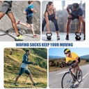 Niofind Men's Socks, Short Socks for Men and Women, Pack of 6 Pairs of Men's Sports Socks, Breathable and Sweat-wicking Cotton Socks for Running, Work, Hiking - Additional Image