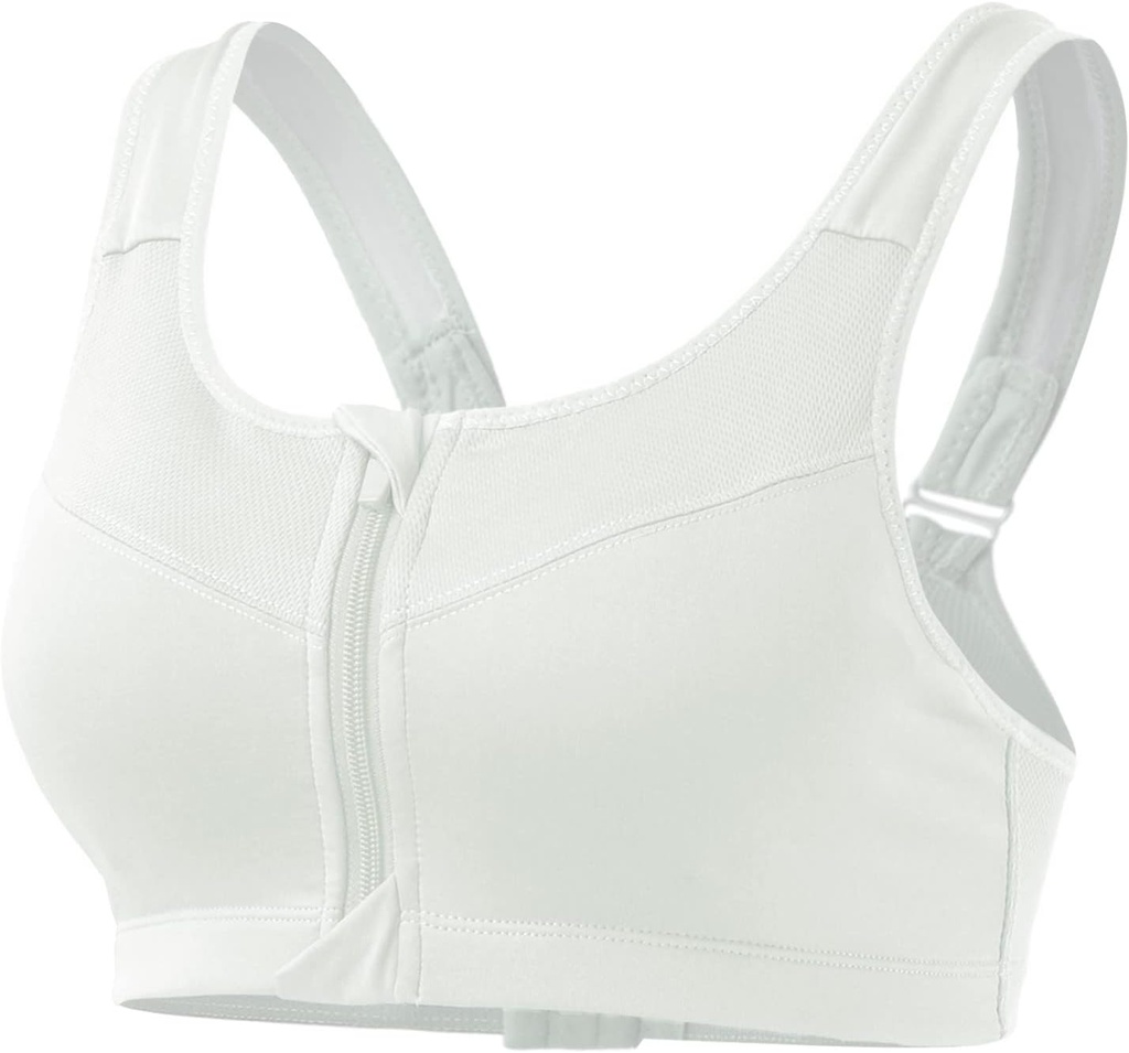 Sports Bra Zippered Front Racer Back with Pads High Support Sports Underwear Women Sports Bra Women Sports Bra - Additional Image