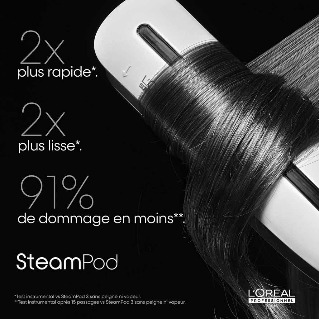 Steampod 3 Professional 2-in-1 Straightener: Smoothing & Wavy Ceramic Straightener with Steam Technology Suitable for All Hair Types – L'Oréal Professionnel - Additional Image