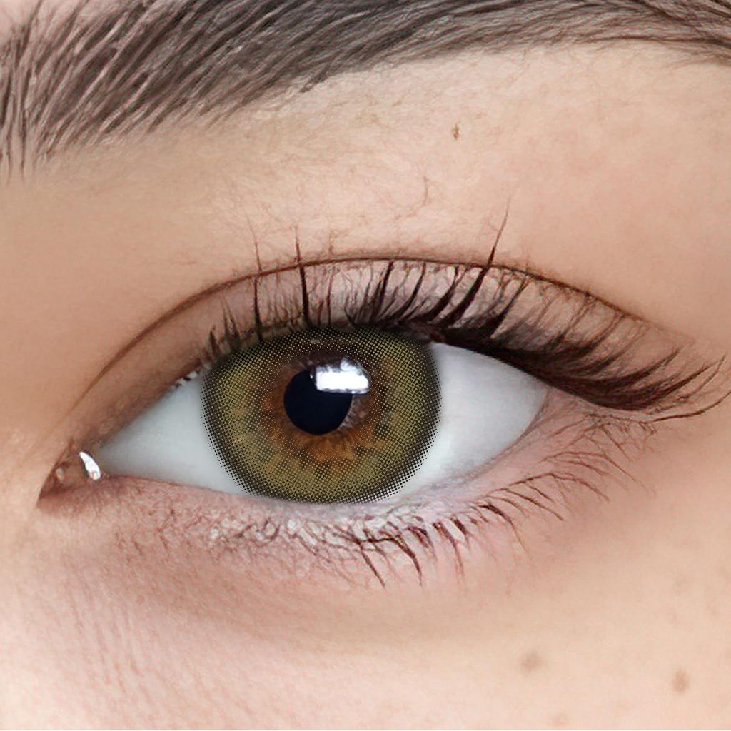 Elizzm Olive Grove (Olive Green) - Discreet Color Lenses with Natural Look and No Correction - 1 Month Color Lenses - Additional Image