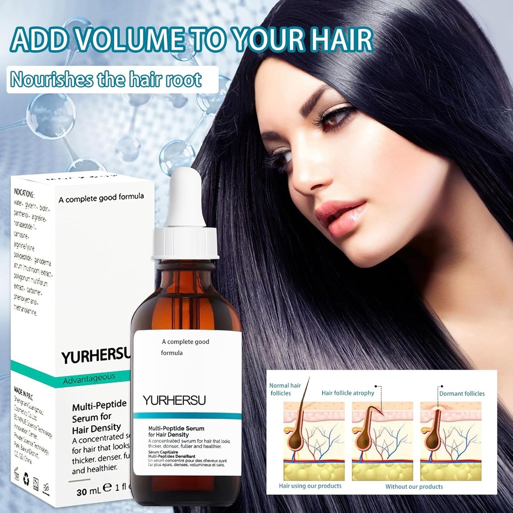 Multi-Peptide Serum for Hair Density 30ml Multi-Peptide Serum for Hair Density Hair Growth Serum for Men and Women For Hair Growth - Additional Image