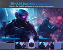 Mini Projector with Android 11, Mini Video Projector HY300 200ANS1 8000Lumens, 4K WiFi 6 Bluetooth 5.0, 180° Cinema Projector Can Rotate for TV Stick - Additional Image