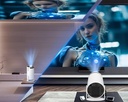 Mini Projector with Android 11, Mini Video Projector HY300 200ANS1 8000Lumens, 4K WiFi 6 Bluetooth 5.0, 180° Cinema Projector Can Rotate for TV Stick - Additional Image