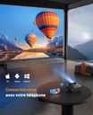 Projector, ELEPHAS 2024 WiFi Mini Projector Full HD 1080P, 15000 Lux Portable Projector Compatible with iOS/Android/Smartphone/Tablet/PC/TV Stick/USB (Tripod Included) - Additional Image
