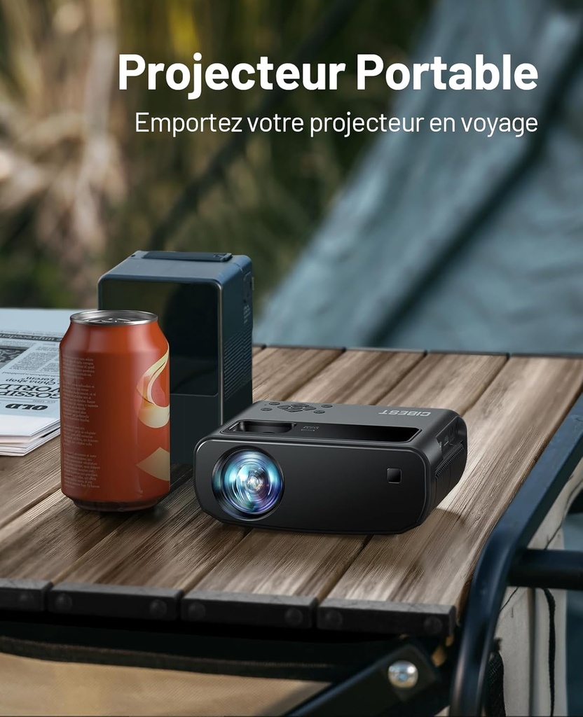 Projector, ELEPHAS 2024 WiFi Mini Projector Full HD 1080P, 15000 Lux Portable Projector Compatible with iOS/Android/Smartphone/Tablet/PC/TV Stick/USB (Tripod Included) - Additional Image