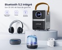 Mini Projector【Electric Focus】 18000 Lumens WiFi Bluetooth WiMiUS Portable Projector Video Projector 1080P FHD Supported, Overhead Projector 4K WiFi Zoom 50% Home Cinema for Phone/HDMI/AV/USB - Additional Image