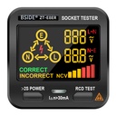BSIDE Socket Tester RCD Tester for Outlets with Built-in Voltage Detector EBTN Display 3 Results Line Fault Test under Neutral and Earth Voltage Plug Leak Tester - Additional Image