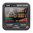 BSIDE Socket Tester RCD Tester for Outlets with Built-in Voltage Detector EBTN Display 3 Results Line Fault Test under Neutral and Earth Voltage Plug Leak Tester - Additional Image