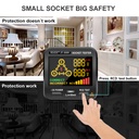 BSIDE Socket Tester RCD Tester for Outlets with Built-in Voltage Detector EBTN Display 3 Results Line Fault Test under Neutral and Earth Voltage Plug Leak Tester - Additional Image