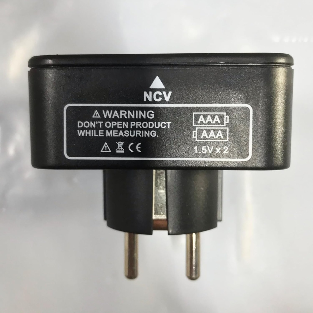 BSIDE Socket Tester RCD Tester for Outlets with Built-in Voltage Detector EBTN Display 3 Results Line Fault Test under Neutral and Earth Voltage Plug Leak Tester - Additional Image